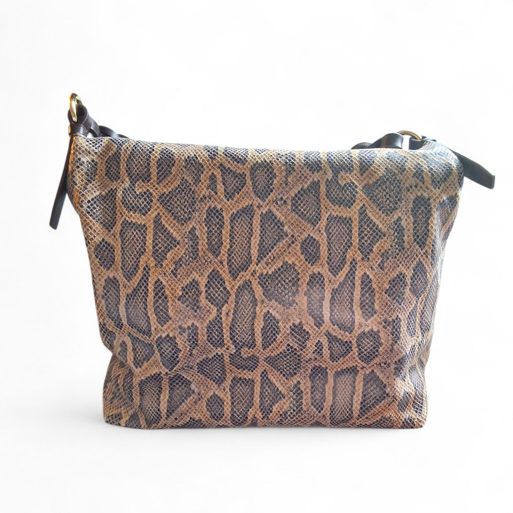 Dooney & Bourke Python Embossed Large Zip Hobo Sh… - image 3